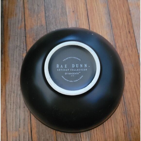 Rae Dunn Mixing Bowls Whisk Stir Mix Black Artisan Collection #213 Dimple 3/3 - Picture 6 of 6